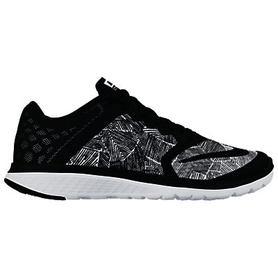 Nike FS Lite Run 3 Print Women's Running Shoes, Black/White Nike FS Lite Run 3 Print Women's Running Shoes, Black/White